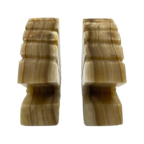 Vintage Onyx Shell Bookends - Picture 4 of 13